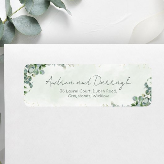 Eucalyptus Huwelijk Retouradres Labels 1001