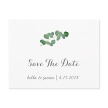 Eucalyptus Huwelijk Save The Date Postkaarten