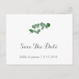 Eucalyptus Huwelijk Save The Date Postkaarten Aankondigingskaart