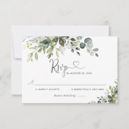 Eucalyptus Huwelijks RSVP Kaart