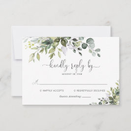 Eucalyptus Huwelijks RSVP Kaart