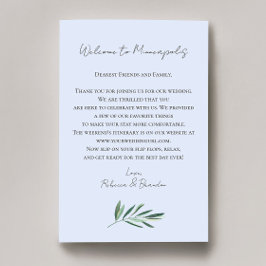 Eucalyptus Huwelijks Welkomsttas Brief