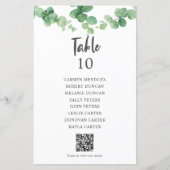 Eucalyptus Huwelijks Zitplaats Chart QR Code (Voorkant)