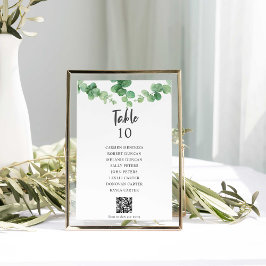 Eucalyptus Huwelijks Zitplaats Chart QR Code