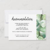 Eucalyptus huwelijksaccommodatie details kaart (Voorkant)