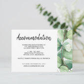 Eucalyptus huwelijksaccommodatie details kaart (Staand voorkant)