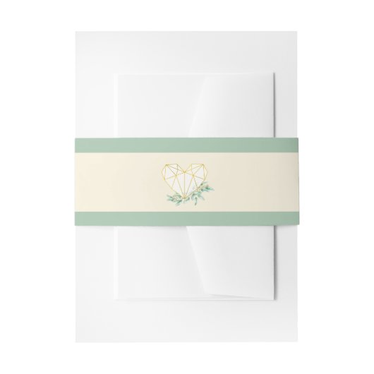 Eucalyptus Huwelijksbuikband Uitnodigingen Wikkel (Voorkant Voorbeeld)