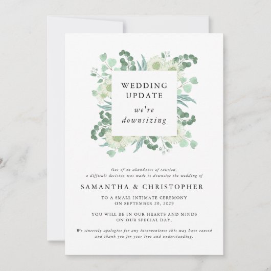 Eucalyptus Huwelijksfeest Afslanken Update Aankondiging (Voorkant)