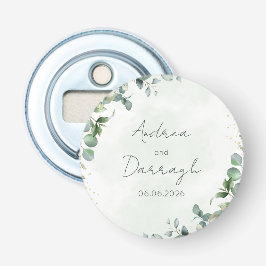 Eucalyptus huwelijksflesopener 1001A Button Flesopener