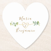 Eucalyptus Huwelijkspapier Onderzetter (Voorkant)