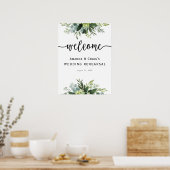 Eucalyptus huwelijksrepetitie diner welkomstbord poster (Keuken)