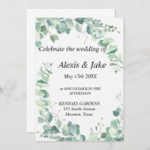 Eucalyptus Huwelijksuitnodiging  Kaart (Voorkant / Achterkant)