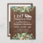 Eucalyptus I DO foto Crawfish Boil Party nodigt ui Briefkaart (Voorkant / Achterkant)