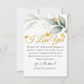 Eucalyptus I Love You Jubileum Kaart for Wife (Voorkant)