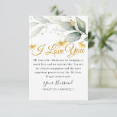 Eucalyptus I Love You Jubileum Kaart for Wife (Staand voorkant)