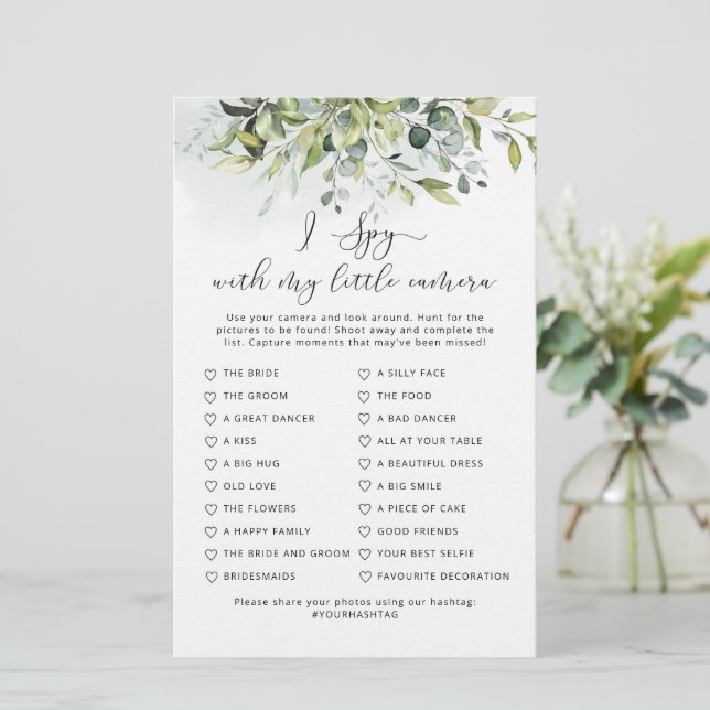 Eucalyptus ik spioneer met mijn camerabruiloft (Staand voorkant)