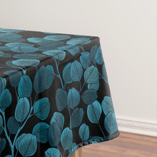 Eucalyptus in blauw tafelkleed (Voorbeeld)
