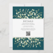 Eucalyptus in één Blauwgroen bruiloft Kaart (Achterkant)