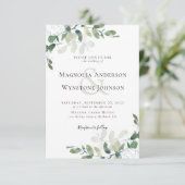 Eucalyptus in één bruiloft kaart (Staand voorkant)