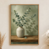 Eucalyptus in een stenen vaas waterverfposter poster