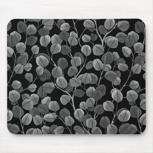 Eucalyptus in grijs muismat (Voorkant)
