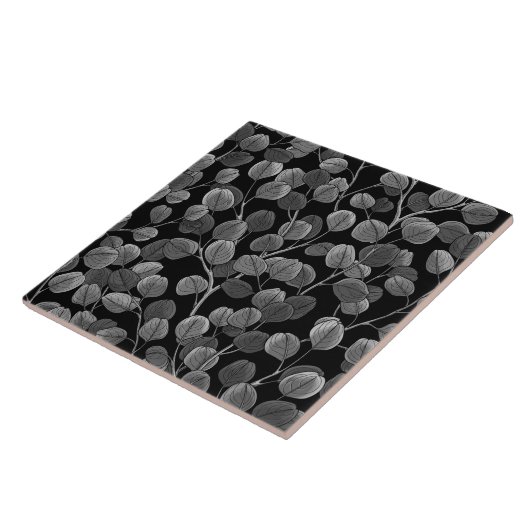 Eucalyptus in grijs tegeltje (Zijkant)