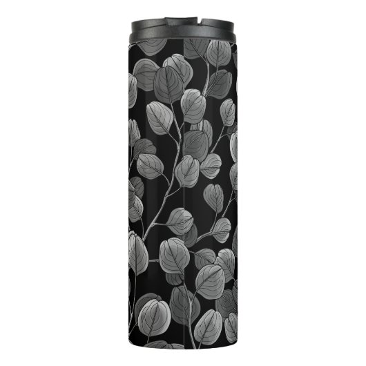 Eucalyptus in grijs thermosbeker (Achterkant)