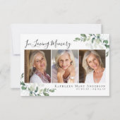 Eucalyptus in het liefhebben van geheugenfotosympa bedankkaart (Voorkant)