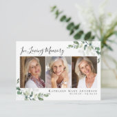 Eucalyptus in het liefhebben van geheugenfotosympa bedankkaart (Staand voorkant)