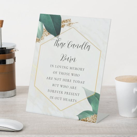 Eucalyptus in het teken van het liefdevol geheugen reclamebord met voetstuk (Insitu)