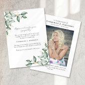 Eucalyptus in liefdevolle herinnering Fotobegrafen Bedankkaart