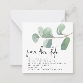 Eucalyptus Informeel Script De datum opslaan Notitiekaartje