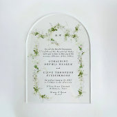 Eucalyptus Ingelijste Krans Monogram Trouwboog Acryl Uitnodigingen
