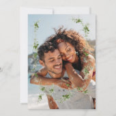 Eucalyptus Ingelijste Krans Monogram Trouwfoto Kaart (Achterkant)