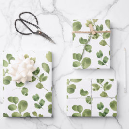 Eucalyptus Inpakpapier Plat Vel Set van 3