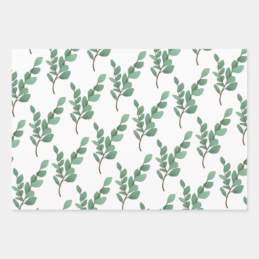 Eucalyptus Inpakpapier Set (Voorkant)