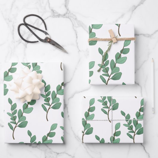 Eucalyptus Inpakpapier Set Vel (Voorkant)