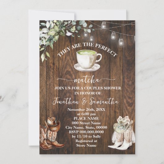 Eucalyptus is het perfecte Matcha Western Kaart (Voorkant)