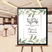 Eucalyptus Islamic Wedding Welcome Sign Poster