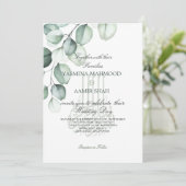 Eucalyptus Islamitische Bismillah Stijlvolle bruil Kaart (Staand voorkant)