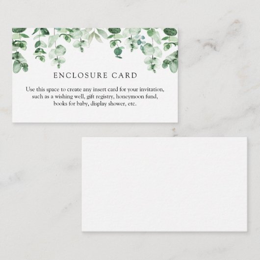 Eucalyptus Kaart (Voorkant / Achterkant)