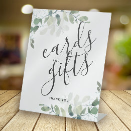 Eucalyptus-Kaarten en -cadeautjes Reclamebord Met Voetstuk