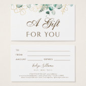 Eucalyptus-kaartje Visitekaartje (Voorkant /achterkant)