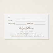 Eucalyptus-kaartje Visitekaartje (Achterkant)