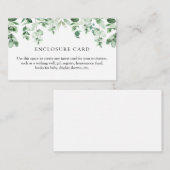 Eucalyptus Kaartje voor in de envelop Informatiekaartje (Voorkant / Achterkant)