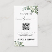 Eucalyptus kalligrafie Capture de liefde QR-code Informatiekaartje (Voorkant)
