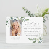 Eucalyptus Kalligrafie Foto Begrafenismonument Bedankkaart (Staand voorkant)