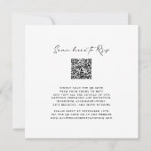 Eucalyptus Kalligrafie QR Code Vierkante bruiloft Kaart (Achterkant)
