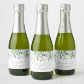 Eucalyptus kalligrafie script mini fles labels sparkling wijnetiket (Flessen)
