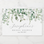 Eucalyptus kalligrafie script mini fles labels sparkling wijnetiket (Enkel label)